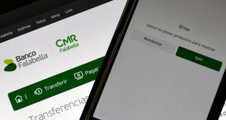 Banco Falabella reporta caída de su App y web más intermitencias operacionales de tarjeta de débito