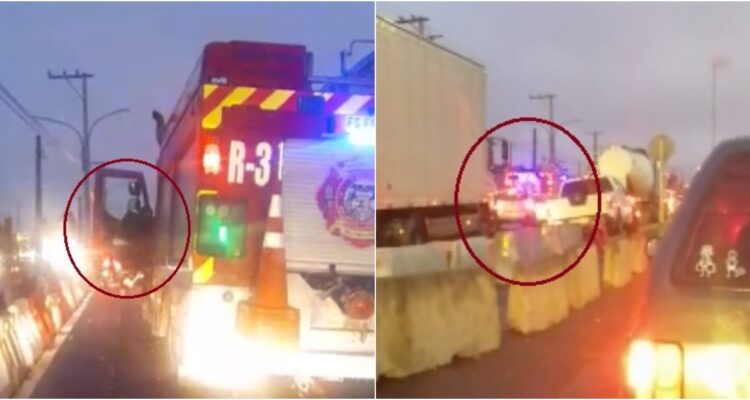 Bomberos atrapados en taco de San Pedro de la Paz