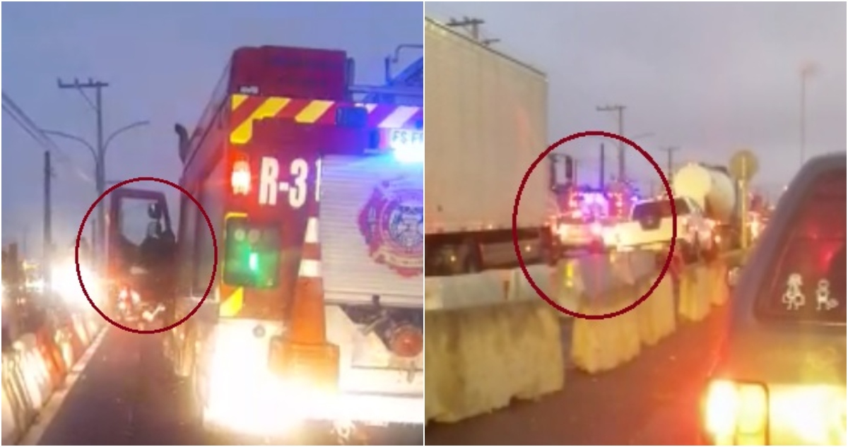 Bomberos atrapados en taco de San Pedro de la Paz