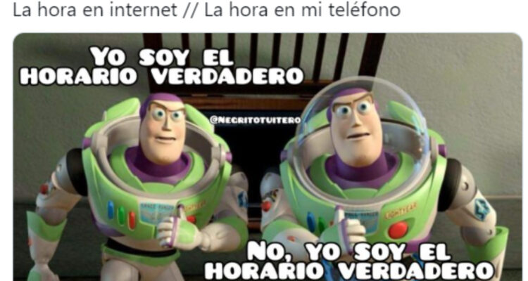 Memes cambio de horario