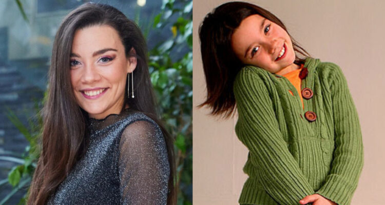 La actriz Catalina Castelblanco en la actualidad y durante su rol en Floribella.