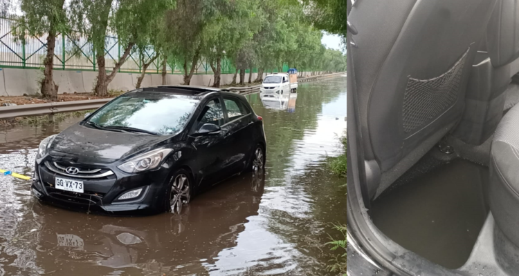 Vehículos terminan inundados tras desborde de sumidero en Cerrillos