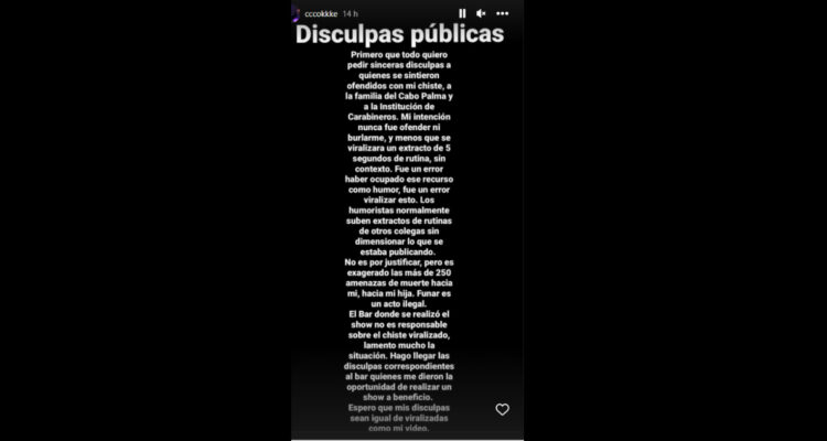 DISCULPAS PÚBLICAS