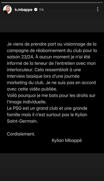 El enfado de Kylian Mbappé.