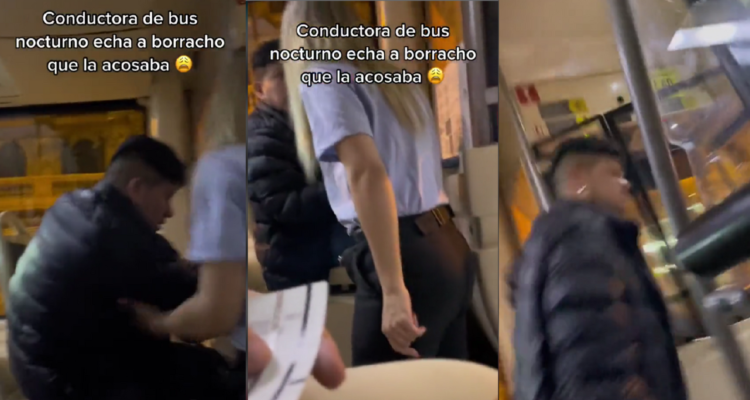 Conductora de autobús bajó a pasajero que la acosaba