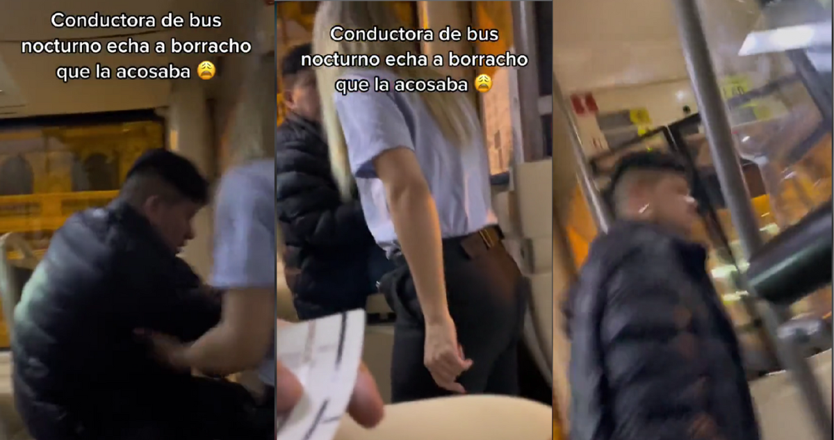 Conductora de autobús bajó a pasajero que la acosaba