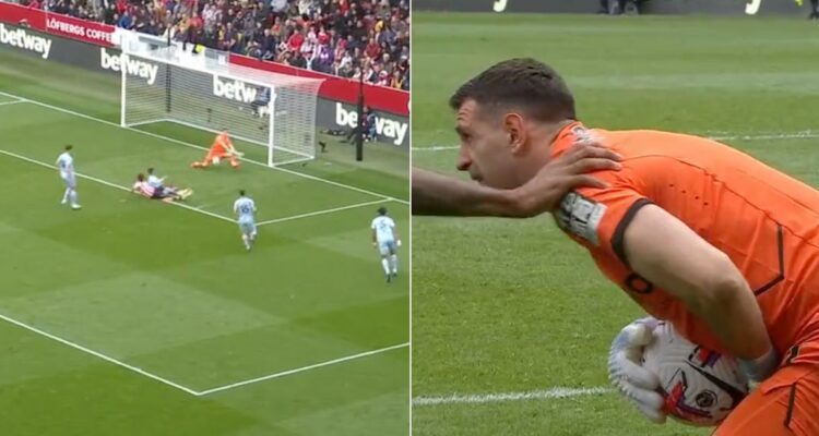 Alarma: Dibu Martínez se manda tapadón, sintió molestias en la parte baja y no jugó el segundo tiempo