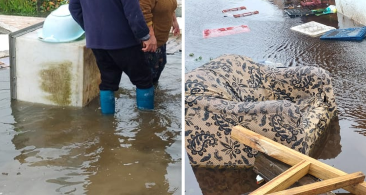 Voladuras de techumbres, casas inundadas y puertos cerrados por sistema frontal en Chiloé.