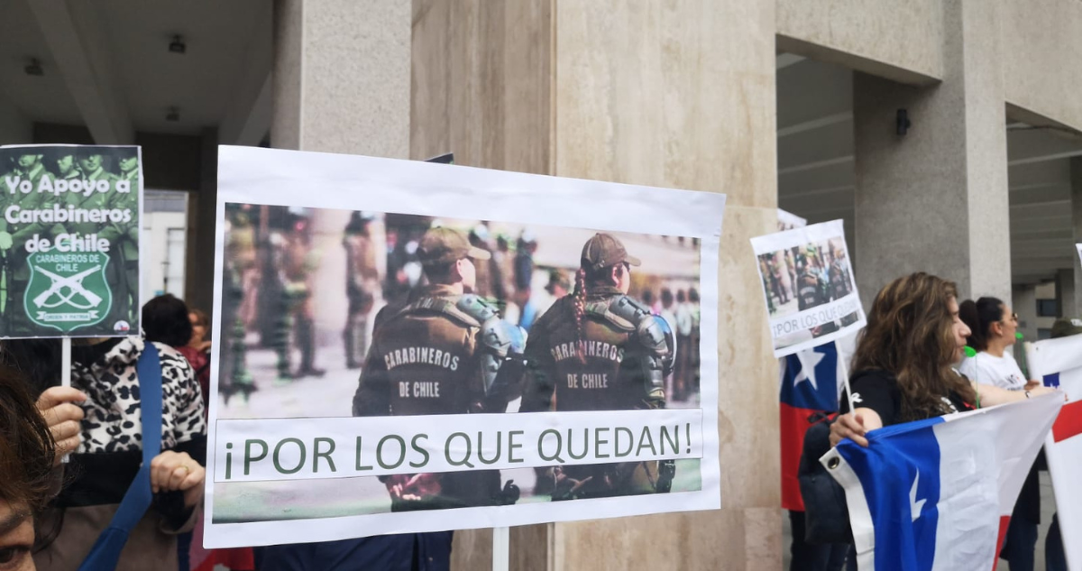 e carabineros se manifiestan en Concepción y exigen mayor seguridad para “los que quedan”.