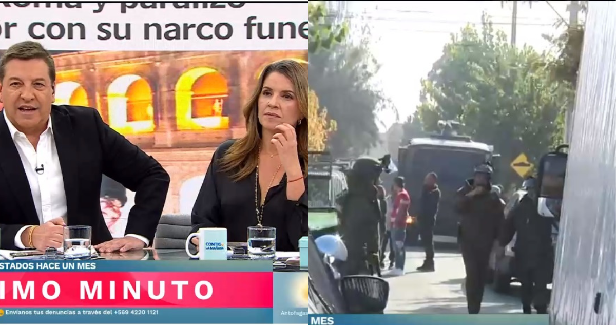 Equipo de CHV en narco funeral