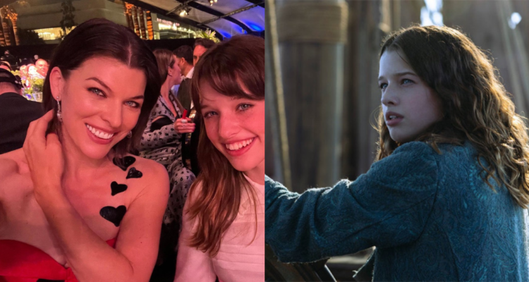 Ever Anderson junto a su madre Milla Jovovich y en la pelicula de disney Peter Pan y Wendy