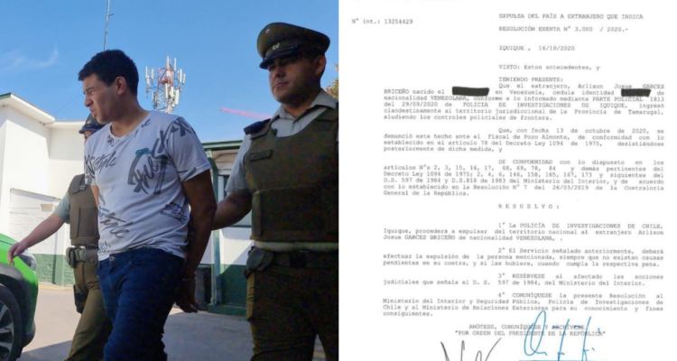 Ovimarlixion Garcés Briceño tenía orden de expulsión del país desde 2020