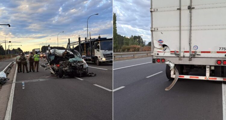 Una persona fallecida deja violento accidente de tránsito en Ruta 5 Sur en Los Ángeles