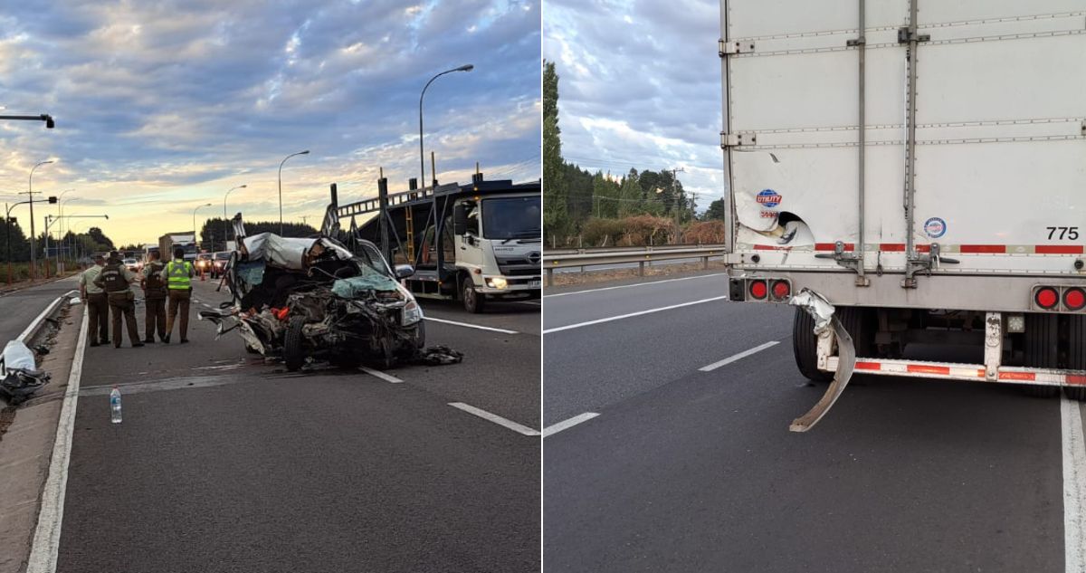 Una persona fallecida deja violento accidente de tránsito en Ruta 5 Sur en Los Ángeles