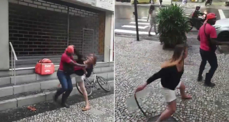 Exjugadora de voleibol agrede a repartidor en Brasil.