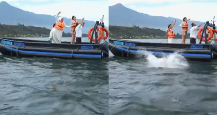 Capturas de la caída de la hermana Clara en La ley de Baltazar