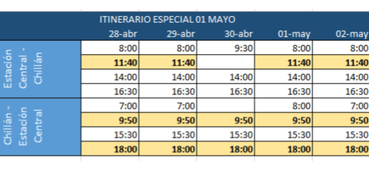servicios Estación Central Chillán