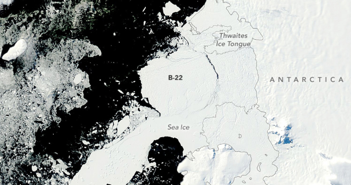 Iceberg gigante que se desprendió hace 2 décadas recién comenzó a moverse
