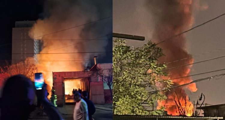 Cinco propiedades destruidas tras gran incendio en Cerrillos