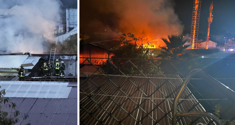 Una persona con asfixia deja incendio en pleno centro de Osorno: evacuaron un local nocturno
