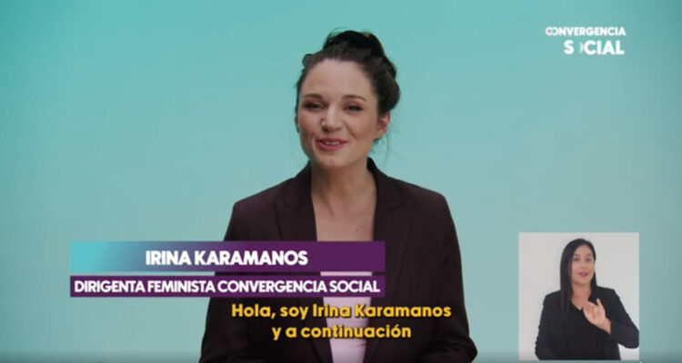 Irina Karamanos reaparece protagonizando franja electoral de Convergencia Social