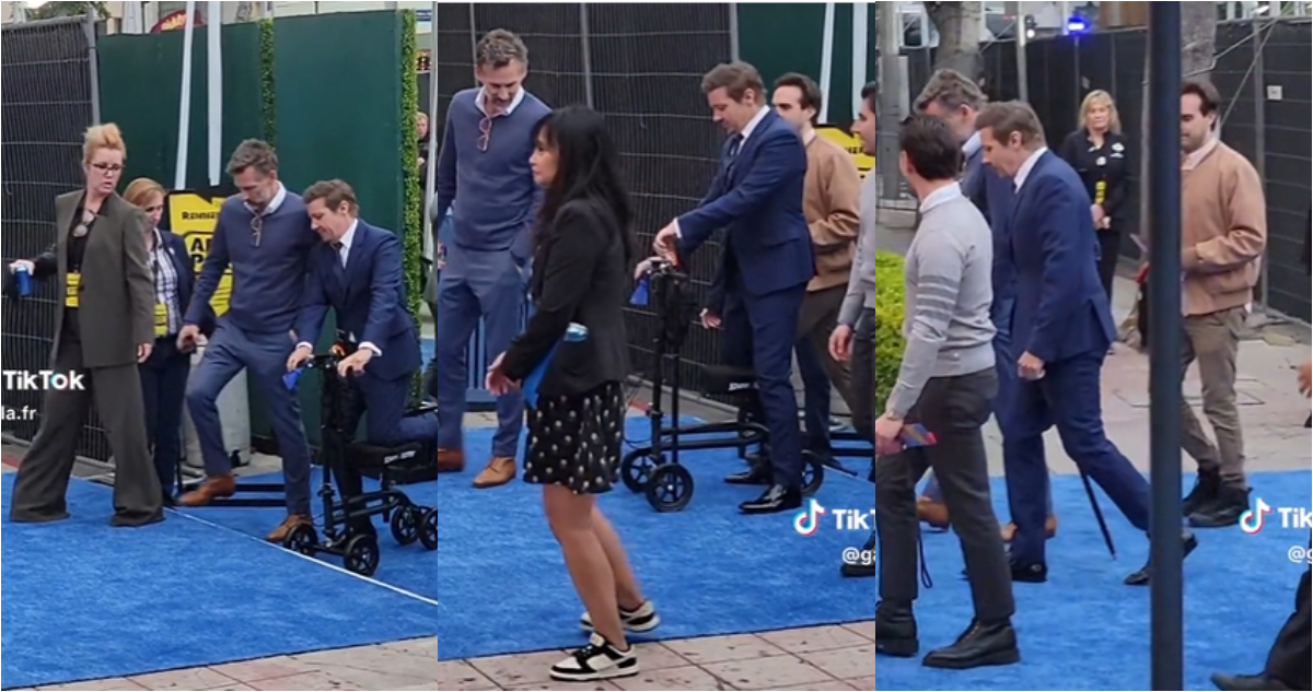 Jeremy Renner en alfombra roja de Rennervations