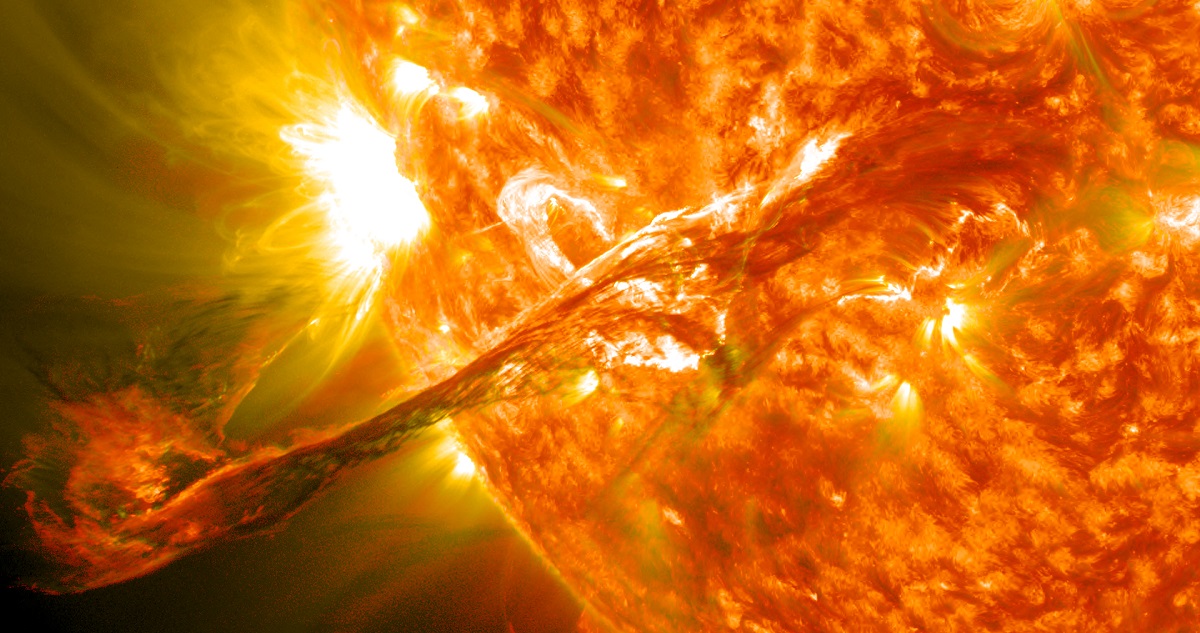 Una fotografía de contexto de llamaradas solares.