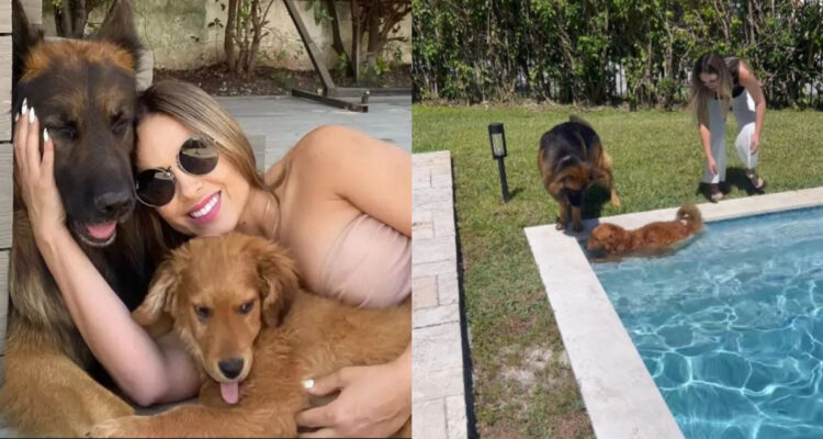 Maura Rivera y alguns de sus mascotas.