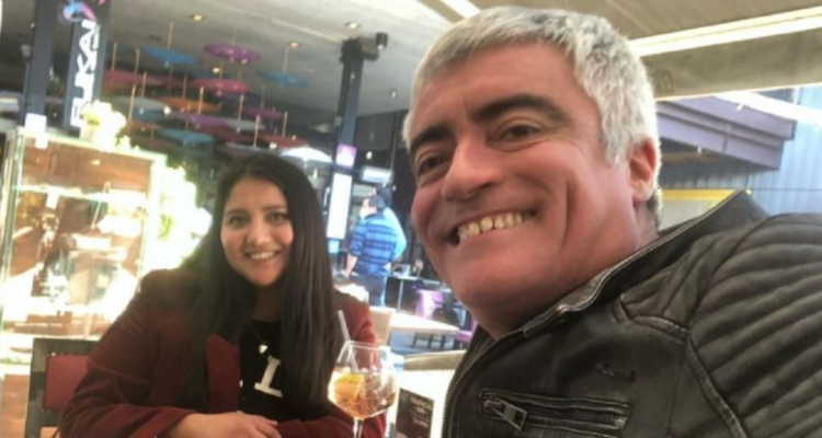 Mauricio Flores y su hija