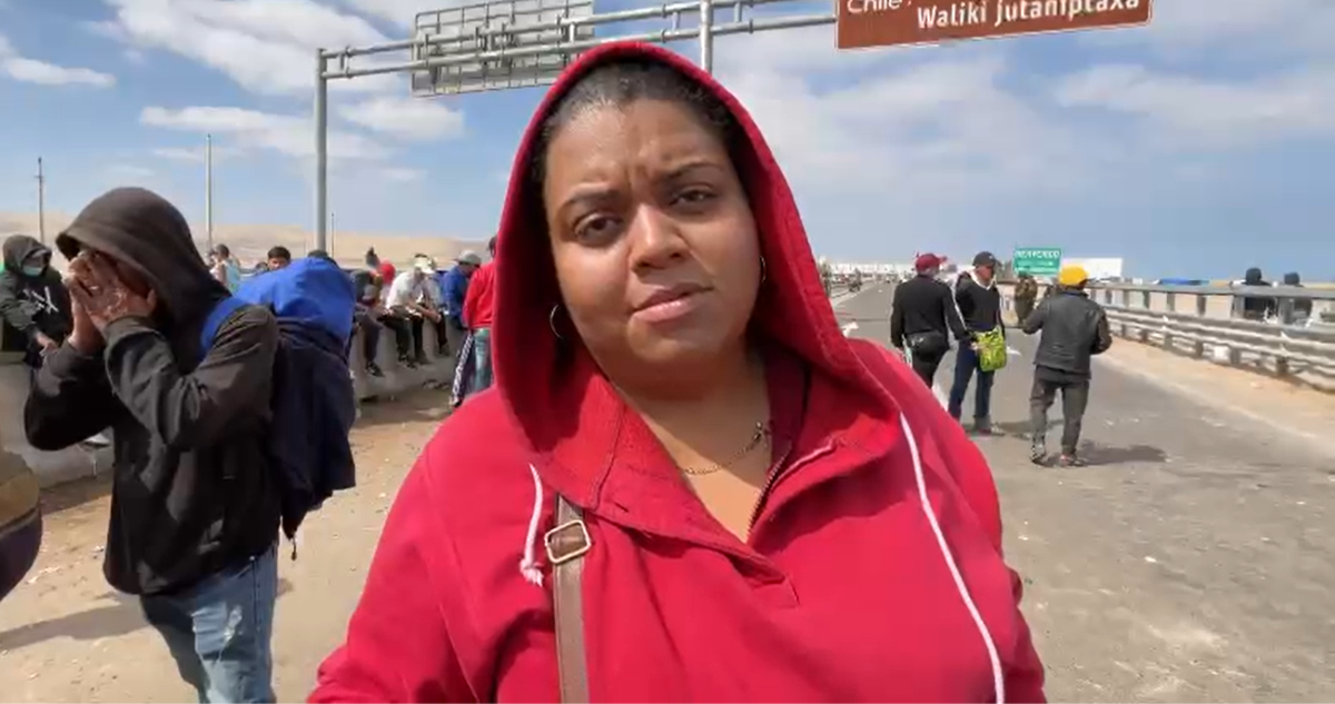 migrante que intenta cruzar a Perú
