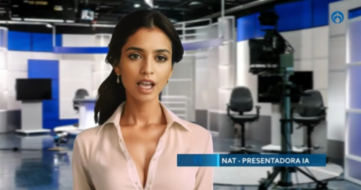 Usan a presentadora de noticias creada con inteligencia artificial en México