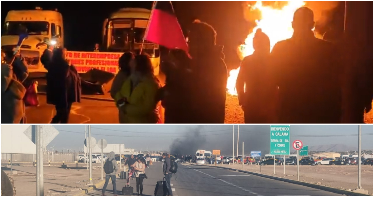 Calama amanece paralizada en protesta por la delincuencia pese a llamado del Gobierno