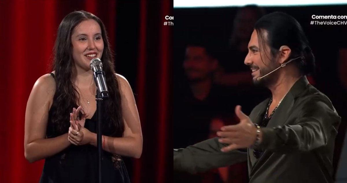 La participante de The Voice pidiendo a Beto Cuevas saludar a su madre.