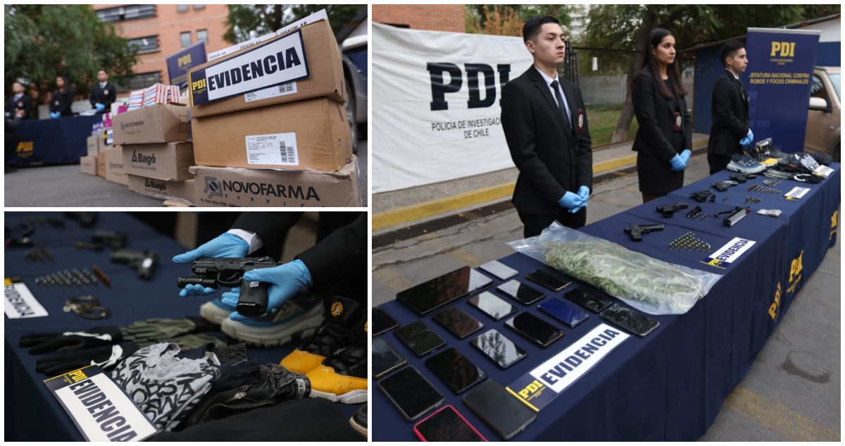 Cae peligrosa banda dedicada a robos en RM y Valparaíso