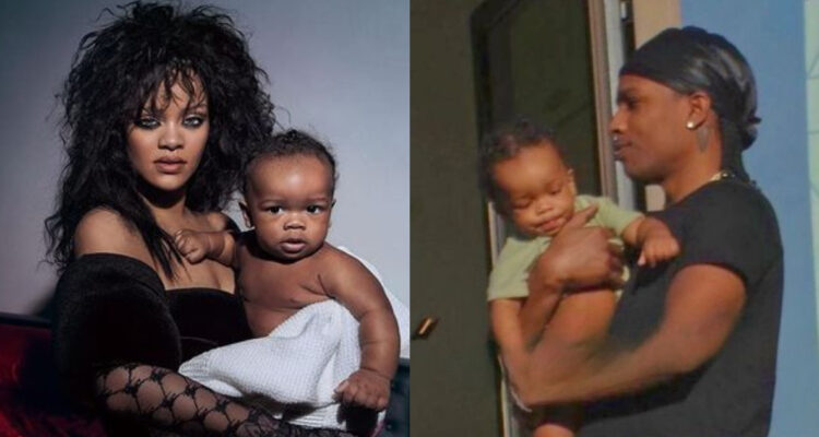 Rapero A$AP Rocky asomó a su hijo desde el balcón de un edificio