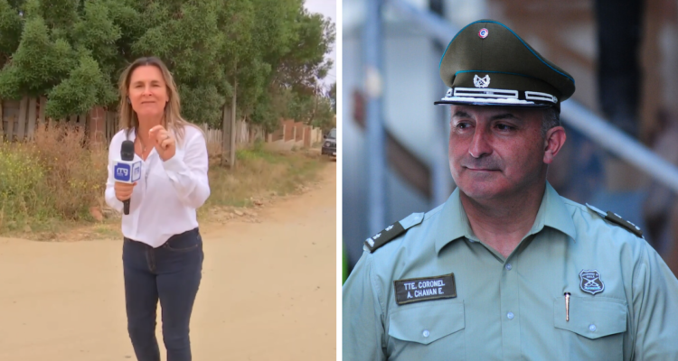 Paulina de Allende-Salazar en un despacho (izquierda) y el General de Carabineros Alex Chavan (derecha) en referencia al recurso de protección interpuesto en su contra