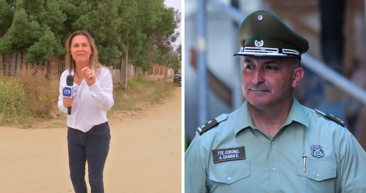 Paulina de Allende-Salazar en un despacho (izquierda) y el General de Carabineros Alex Chavan (derecha) en referencia al recurso de protección interpuesto en su contra