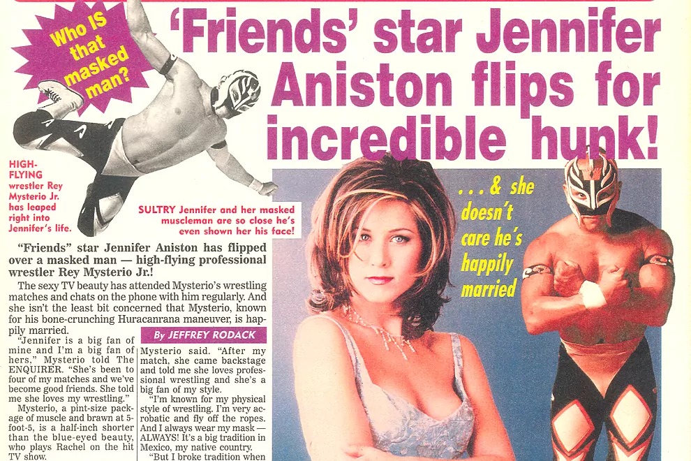 El luchador de la WWE, Rey Mysterio abrodó los rumores del supuesto romance con la actriz Jennifer Aniston en los 90