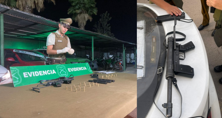 Tres detenidos en La Pintana: circulaban con un subfusil que perteneció al Ejército argentino