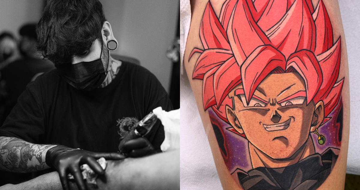 Tatuador chileno viaja por el mundo haciendo tatuajes de Dragon Ball