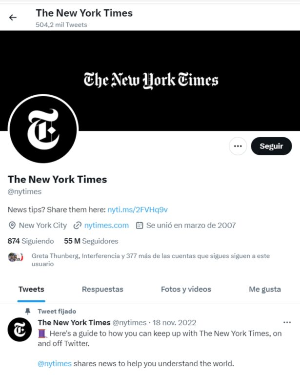 Twitter retira ticket de verificación a The New York Times tras negarse a pagar nuevo servicio