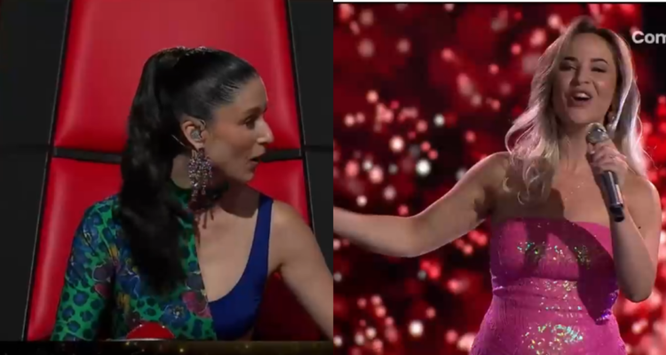 Francisca Valenzuela (izquierda) y Zoylin Ybarra (derecha) en su audición para The Voice