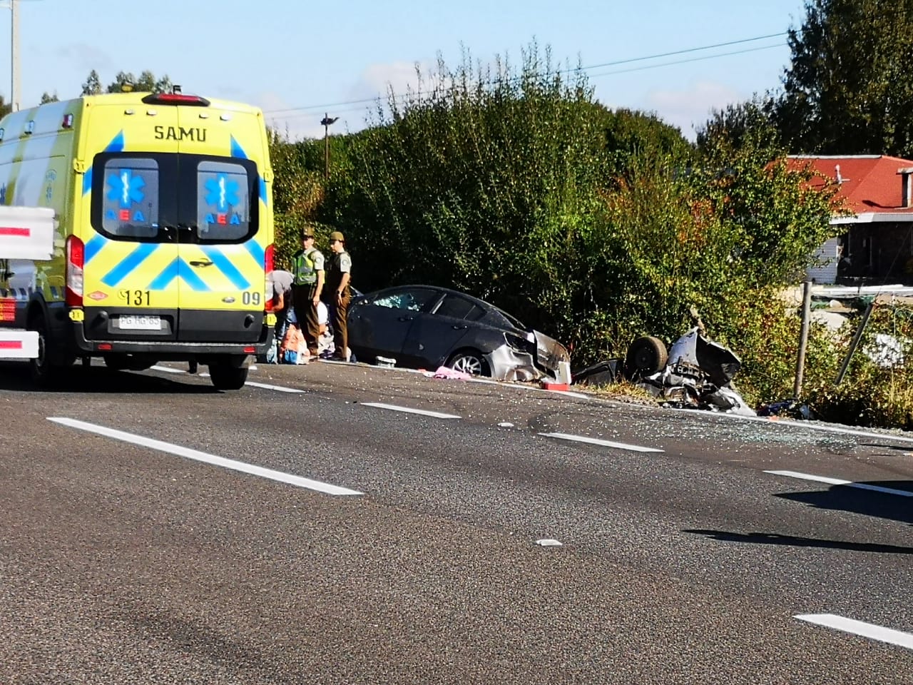 Accidente Ruta 5 sur en dirección a Los Ángeles.