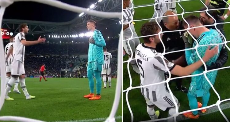Wojciech Szczesny no pudo continuar en el duelo Juventus vs Sporting de Lisboa.