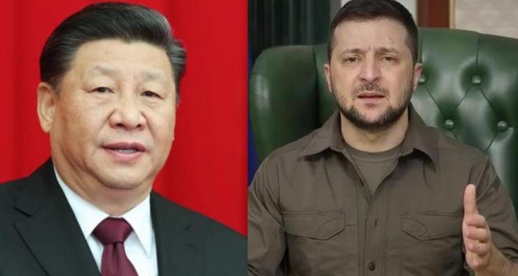 Xi Jinping y Volodimir Zelenski