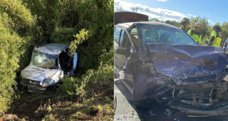 Dos niños mueren en accidente de tránsito en ruta que une Barros Arana con Teodoro Schmidt