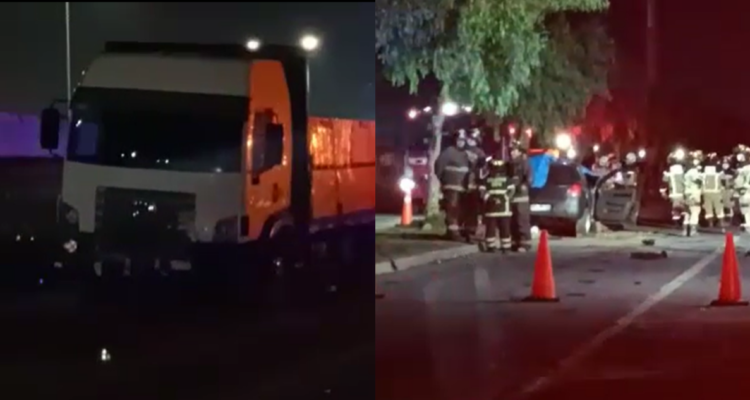 Tres muertos deja colisión entre vehículo y un camión en Puente Alto