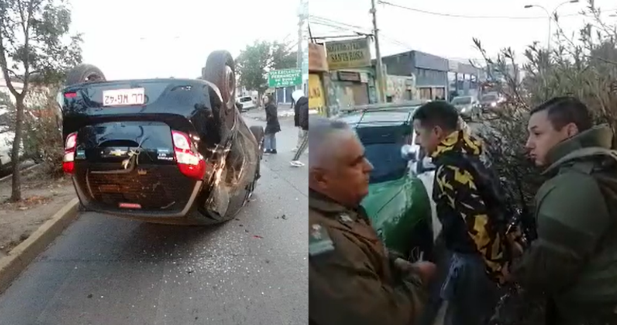 Colisión termina en detención ciudadana en La Granja: conductor fue amarrado tras intentar huir