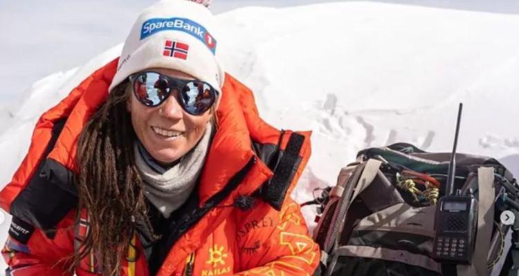La alpinista Kristin Harila conquistó los 14 ochomiles en el menor tiempo.