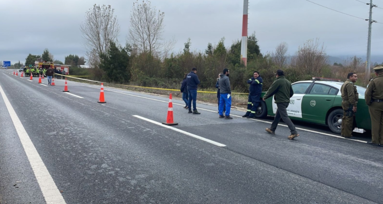Encuentran cuerpo envuelto en bolsas de basura en la Ruta 160 a la altura de Carampangue